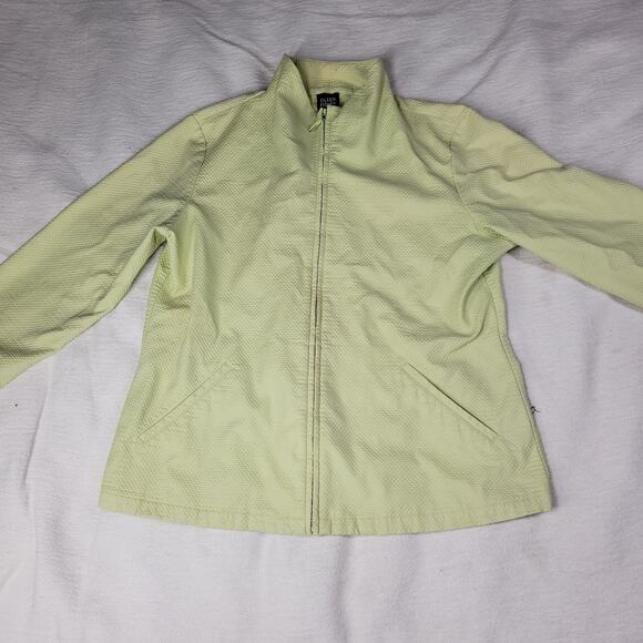 Eileen Fisher Jacket Womens Sz Small Green Fall Winter Collared Exercise Gym - Picture 6 of 16